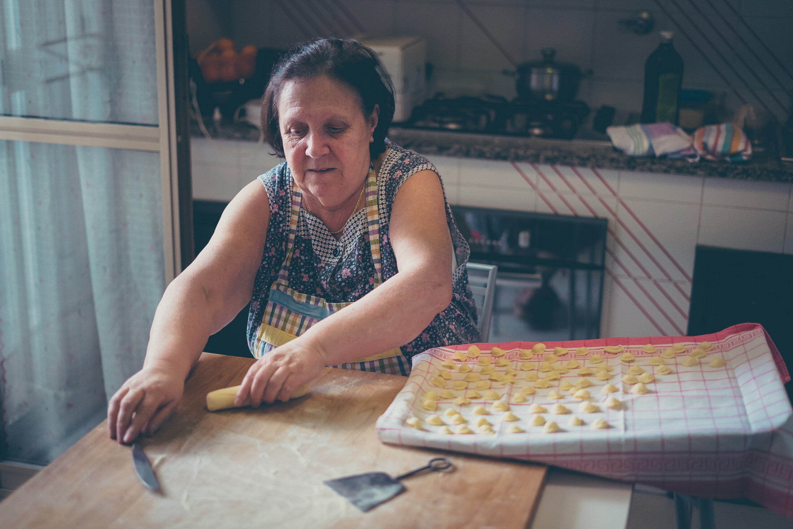 Préparation artisanale de pâtes fraîches